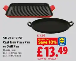 Lidl Silvercrest Cast Iron Pizza Pan or Grill Pan offer