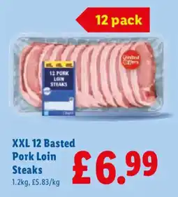 Lidl XXL 12 Basted Pork Loin Steaks offer