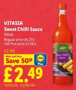 Lidl Vitasia sweet chilli sauce offer