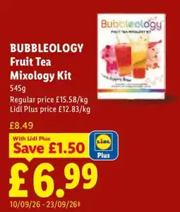Lidl Bubbleology fruit tea mixology kit offer