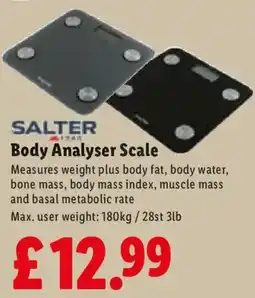 Lidl Salter body analyser scale offer
