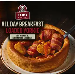 Iceland Toby Carvery All Day Breakfast Loaded Yorkie 365g offer