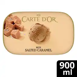 Iceland Carte D'or Rich Salted Caramel Ice Cream Tub 900 ml offer