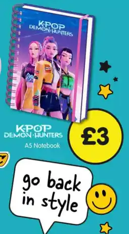B&M Stores Kpop demon hunters a5 notebook offer