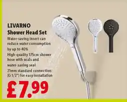 Lidl LIVARNO Shower Head Set offer