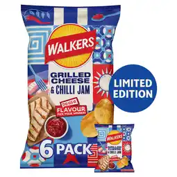 Iceland Walkers Grilled Cheese & Chilli Jam Multipack Crisps 6x25g offer