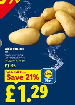 Lidl White Potatoes offer