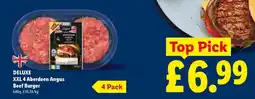 Lidl DELUXE XXL 4 Aberdeen Angus Beef Burger offer