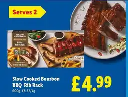 Lidl Slow Cooked Bourbon BBQ Rib Rack offer