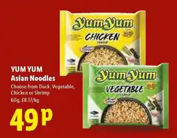 Lidl YUM YUM Asian Noodles offer