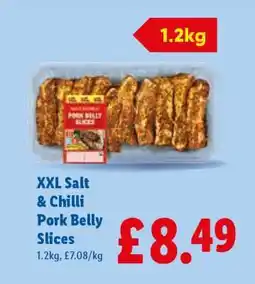 Lidl XXL Salt & Chilli Pork Belly Slices offer