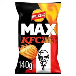 Iceland Walkers MAX KFC Zinger Chicken Sharing Crisps 140g offer