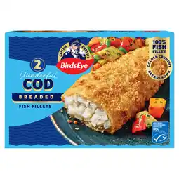 Iceland Birds Eye 2 Breaded Cod Fish Fillets 200g offer