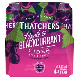 Iceland Thatchers Apple & Blackcurrant Fruit Cider 4 x 440ml offer