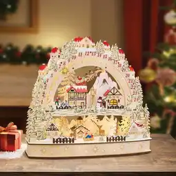 Costco Wooden LED Advent Christmas Calendar With LED Lights offer