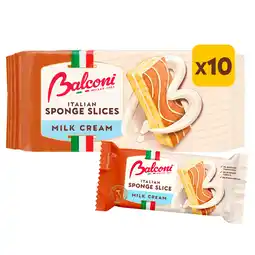 Iceland Balconi Italian Sponge Slices Milk Cream 280g offer