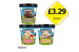 Londis Ben & Jerry's Chocolate Fudge Brownie, Strawberry Cheesecake, Cookie Dough offer