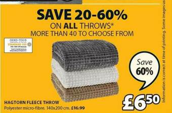 JYSK Hagtorn Fleece Throw offer