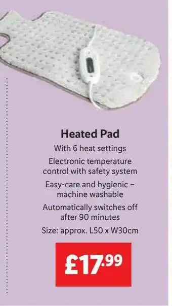 Lidl Heated Pad offer