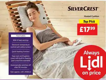 Lidl Silver Crest Heated Cushion offer