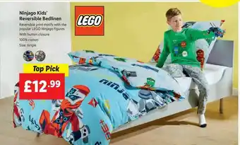 Lidl Ninjago Kids' Reversible Bedlinen offer
