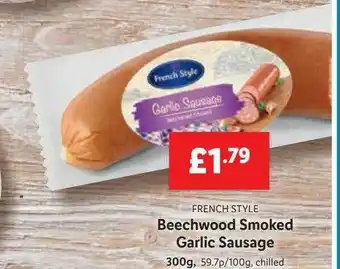 Lidl Beechwood Smoked Garlic Sausage offer
