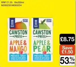 Booker Wholesale Cawston press apple & mango offer