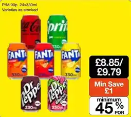 Booker Wholesale Coca Cola, Sprite, Fanta, Dr Pepper offer