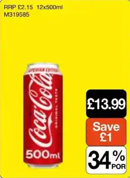 Booker Wholesale Coca-Cola offer