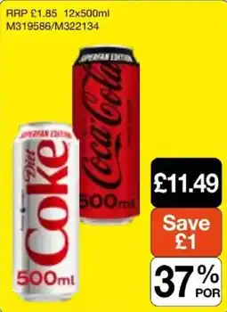 Booker Wholesale Coca-Cola superfan edition diet coke offer