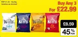 Booker Wholesale Kettle crisps offer