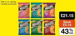 Booker Wholesale McCoy's crisps offer