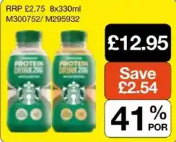Booker Wholesale Starbucks protein drink 2.5g offer