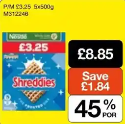 Booker Wholesale Nestle shreddies offer