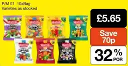 Booker Wholesale Poppy's sweets offer