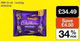 Booker Wholesale Cadbury treatsize offer