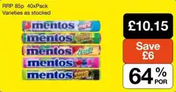 Booker Wholesale Mentos mints offer