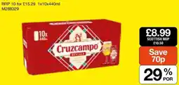 Booker Wholesale Cruzcampo offer