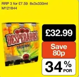 Booker Wholesale Desperados original offer