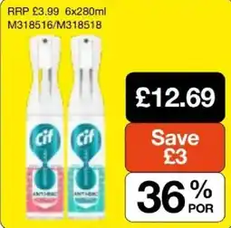 Booker Wholesale Cif antibacterial spray offer