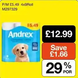 Booker Wholesale Andrex complete cloth offer