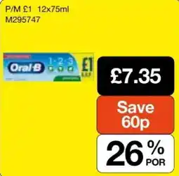 Booker Wholesale Oral-B toothpaste offer