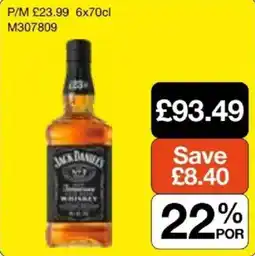 Booker Wholesale Jack Daniel's Tennessee Whiskey offer