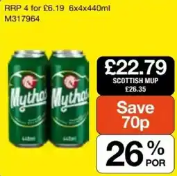 Booker Wholesale Mythos offer