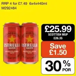 Booker Wholesale Estrella Damm offer