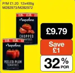Booker Wholesale Napolina peeled plum tomatoes offer