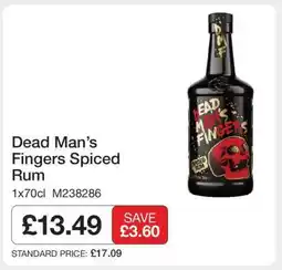 Makro Dead Man’s Fingers Spiced Rum offer