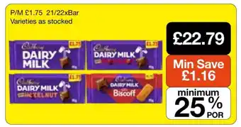 Cadbury Dairy Milk Bars