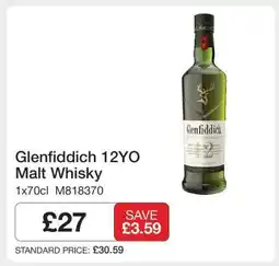 Makro Glenfiddich 12YO Malt Whisky offer