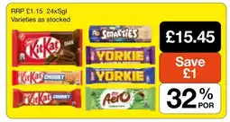 Makro KitKat, Smarties, Yorkie, Aero offer